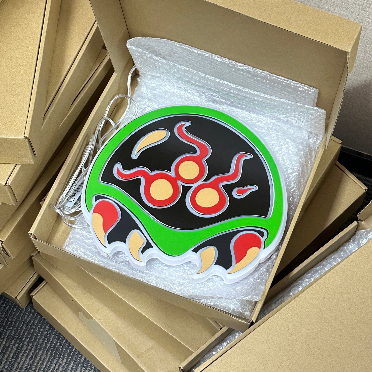 "Metroid Alien Larva" Neon Like Sign, Metroid Game Room Decor, Metroid LED Sign