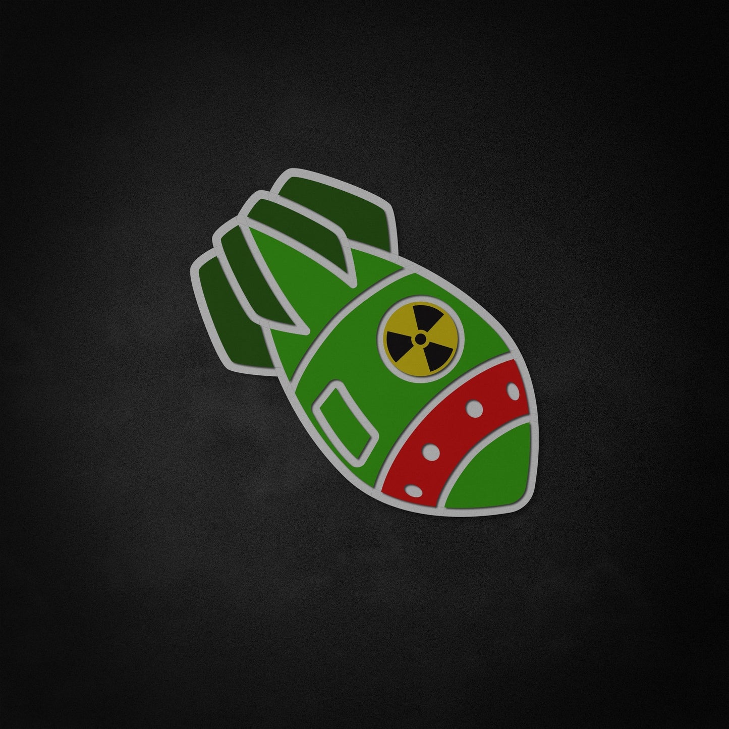 "Nuclear Bomb" Neon Like Sign, Game Room Decor, Bomb LED Sign