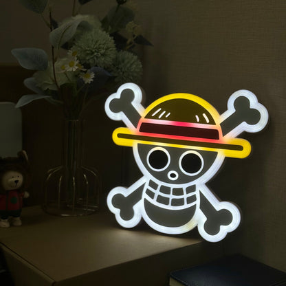 "One Piece" Neon-Like Schild, One Piece LED-Schild, One Piece Wandkunst, Geschenk für Anime-Fans