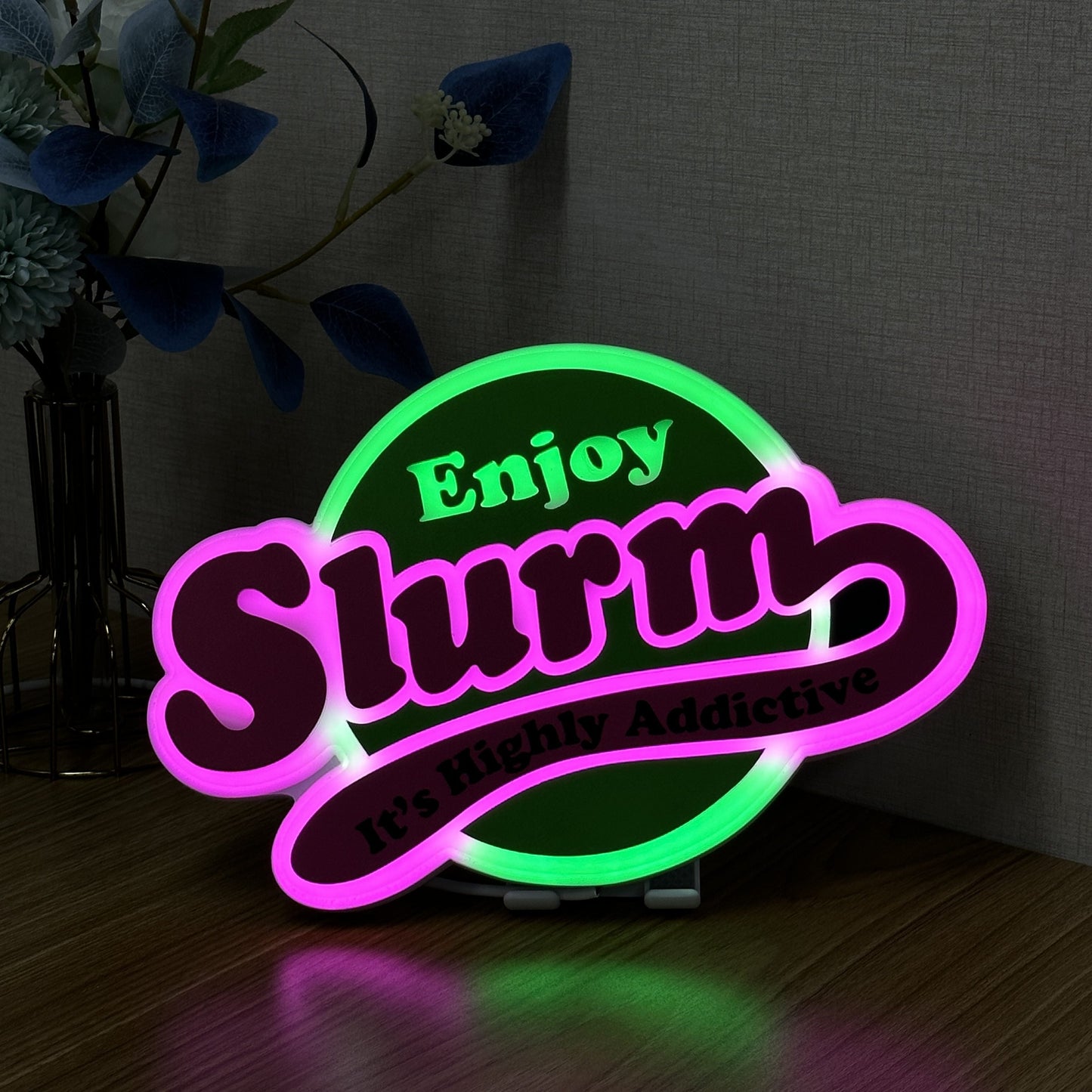 "Futurama Slurm Soda" Neon Like Sign, Futurama Room Decor, Futurama LED Sign