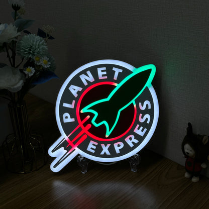 "Futurama Planet Express" Neon Like Sign, Futurama LED Sign, Futurama Wall Art