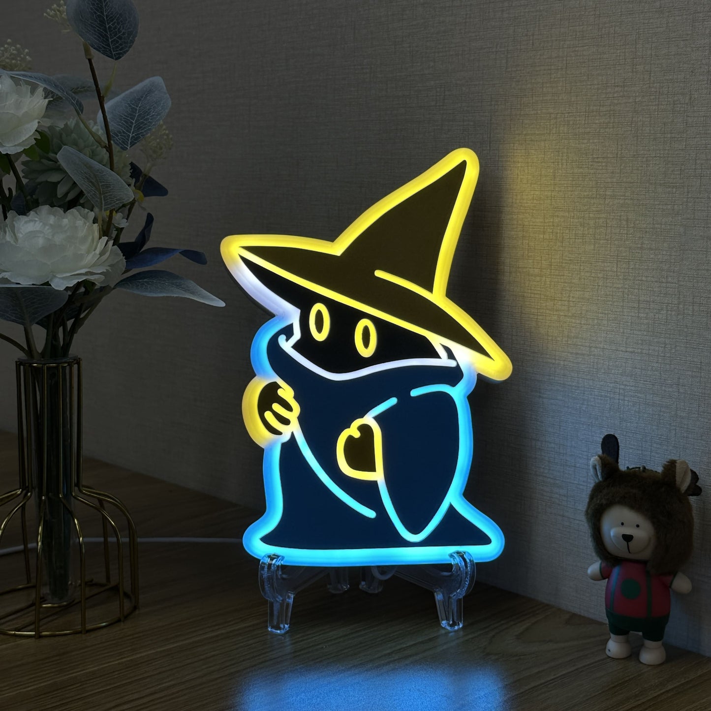 "Final Fantasy Black Mage" Neon Like Sign, Final Fantasy Room Decor, Final Fantasy LED Sign