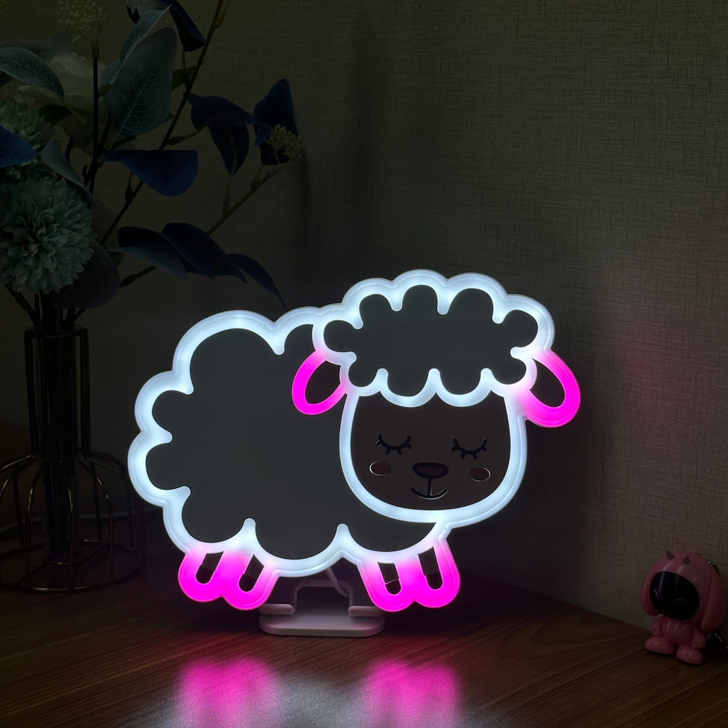 "Schaf" Neon Schild, Kinderzimmer Dekor, Geschenk für Kinder