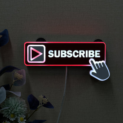 "Subscribe" Neon-Like Schild, Subscribe-LED-Schild, Subscribe-Wandschild