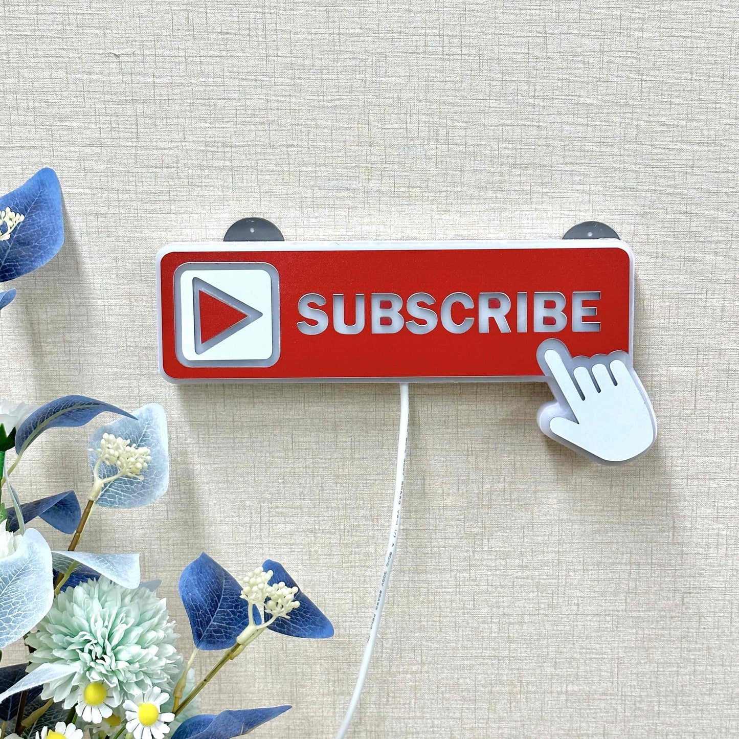 "Subscribe" Neon-Like Schild, Subscribe-LED-Schild, Subscribe-Wandschild