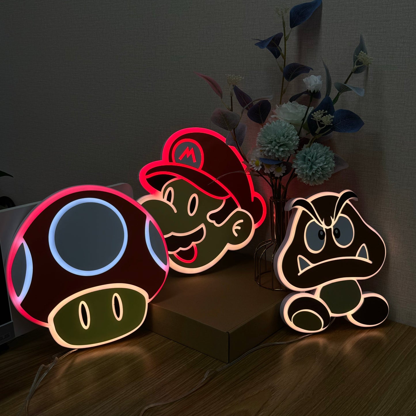 "Mario Super Mushroom" Neon-Like Schild, Mario LED Schild, Mario Game Room Dekor, Geschenk für Gamer