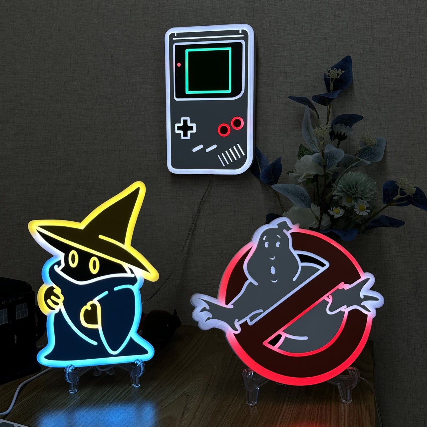 "Final Fantasy Black Mage" Neon Like Sign, Final Fantasy Room Decor, Final Fantasy LED Sign