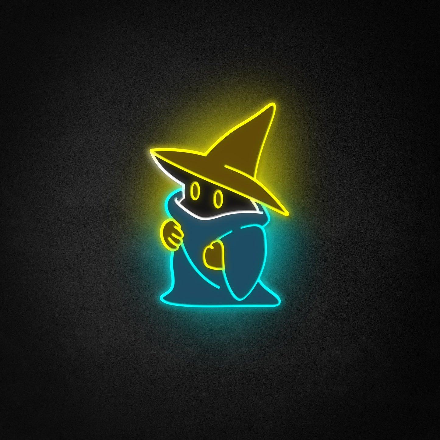 "Final Fantasy Black Mage" Neon Like Sign, Final Fantasy Room Decor, Final Fantasy LED Sign