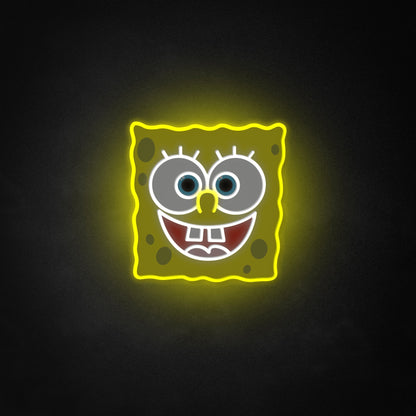 Enseigne LED "SpongeBob", décoration de chambre de dessin animé, décoration de chambre SpongeBob