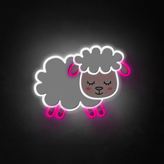 "Sheep" Neon Like Sign, Kids Room Decor, Sheep LED Sign