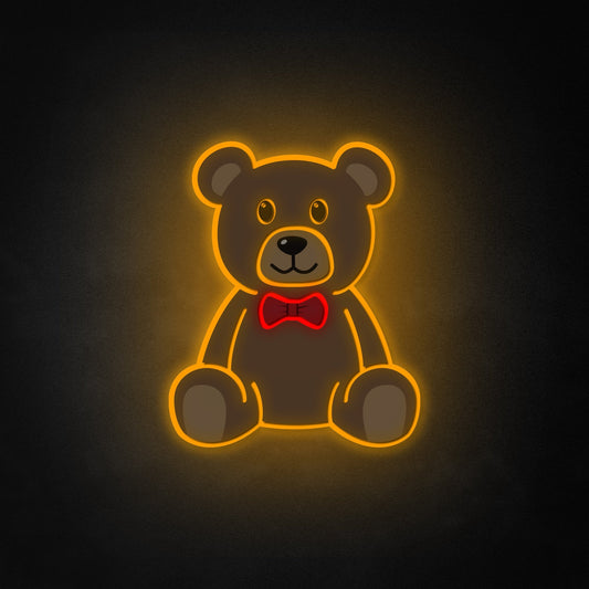 "Teddy Bear" Neon Like Sign, Teddy Bear LED Sign, Teddy Bear Wall Sign