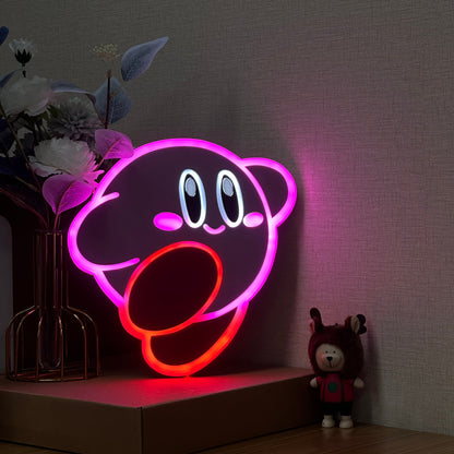 "Kirby" Neon Like Sign, Kirby Room Decor, Kirby LED Sign