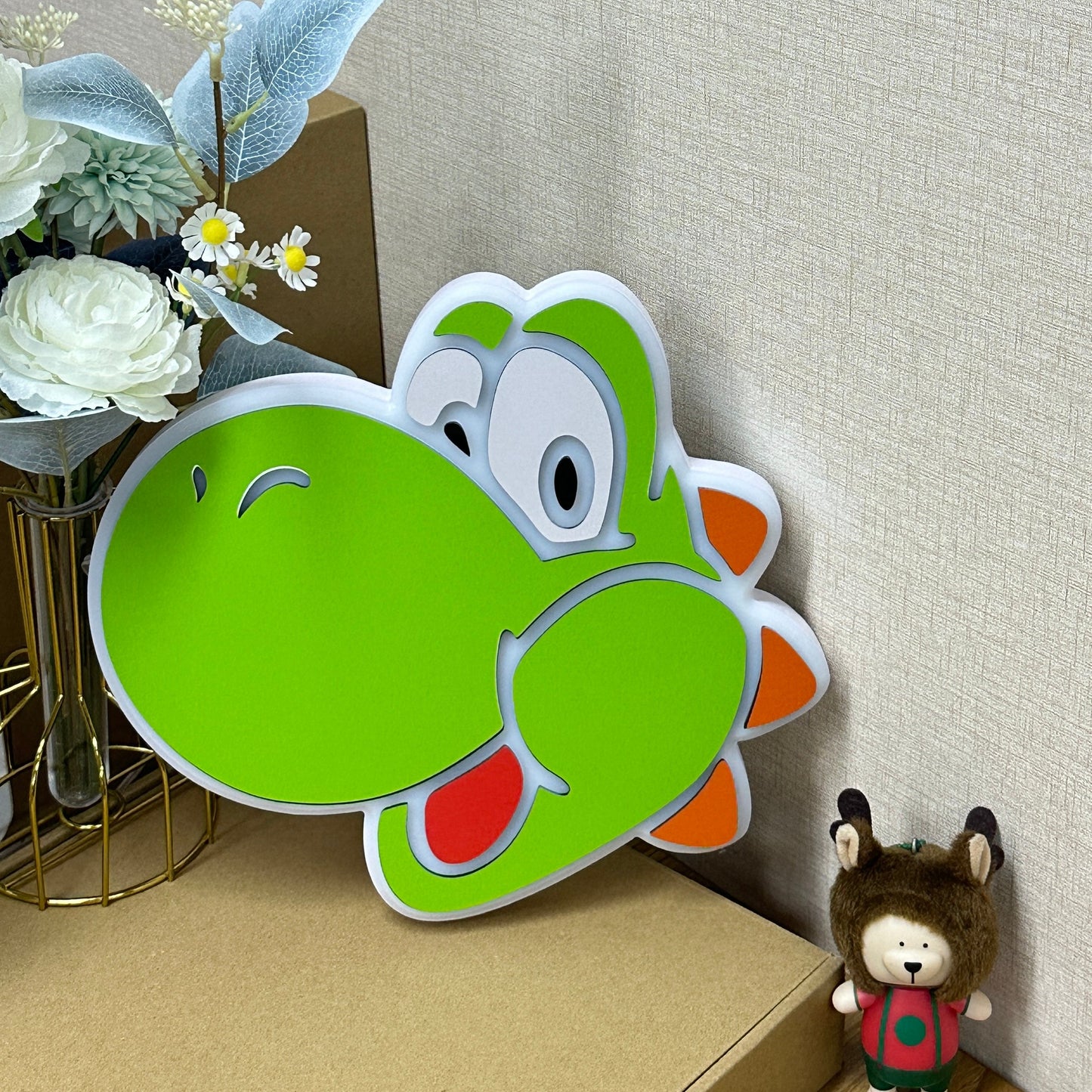 Enseigne LED "Mario Yoshi", Enseigne LED Mario, art mural Mario, cadeau pour enfants, joueur