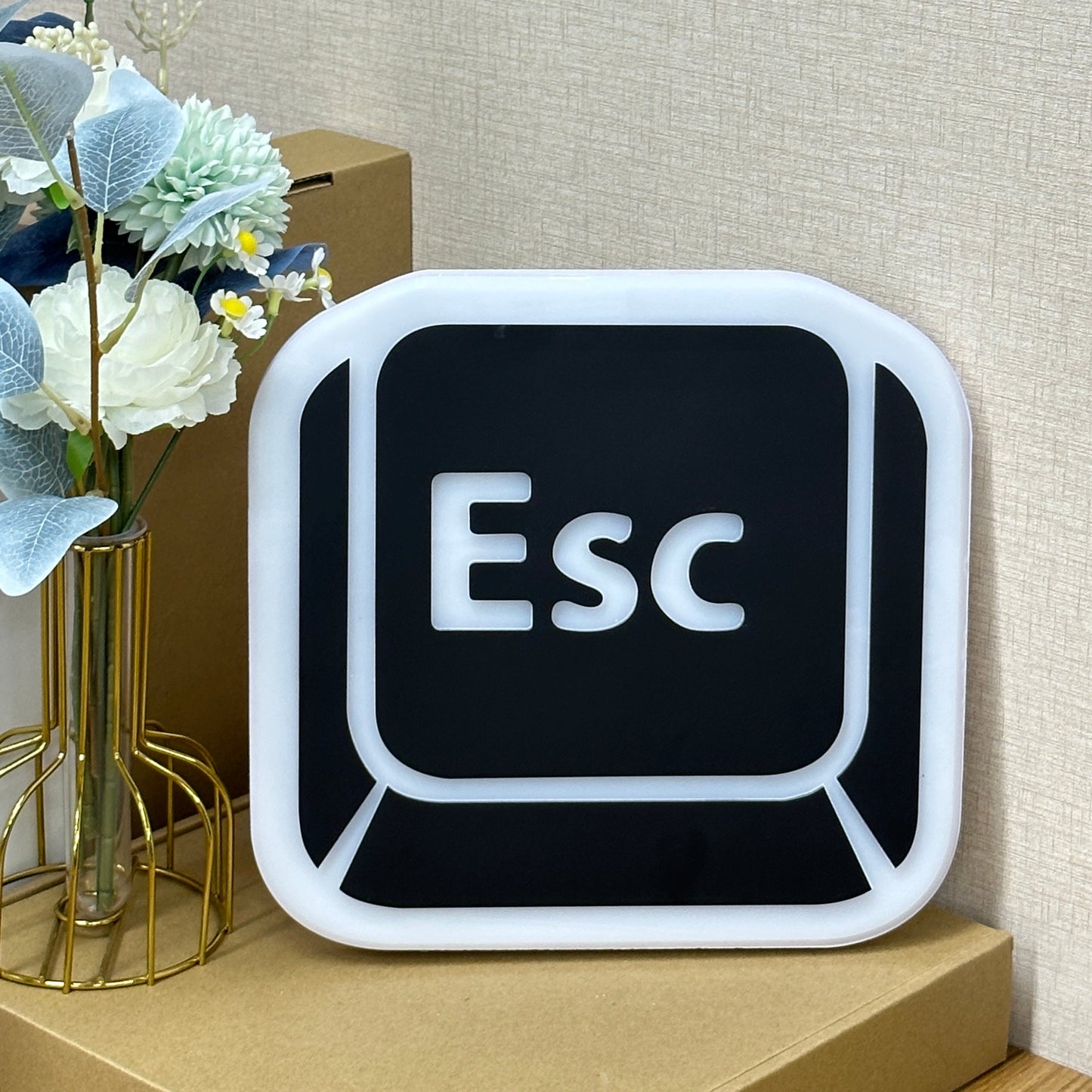 "Escape Key" Neon-Like Schild, Game Room Dekor, Game Wand Dekor, Geschenk für Gamer