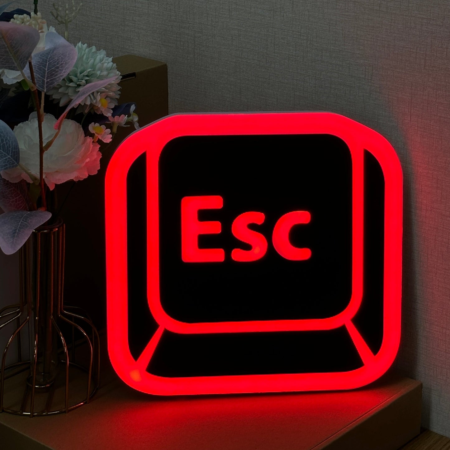 "Escape Key" Neon-Like Schild, Game Room Dekor, Game Wand Dekor, Geschenk für Gamer