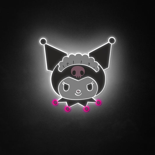 "Kuromi" Neon Like Sign, Kuromi LED Sign, Kuromi Room Decor, Kuromi LED Sign