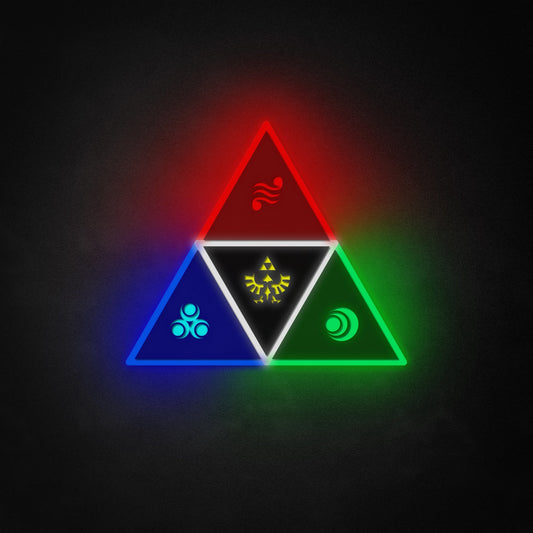 "Legend of Zelda Triforce" Neon Like Sign, Zelda Game Room Decor, Zelda LED Sign