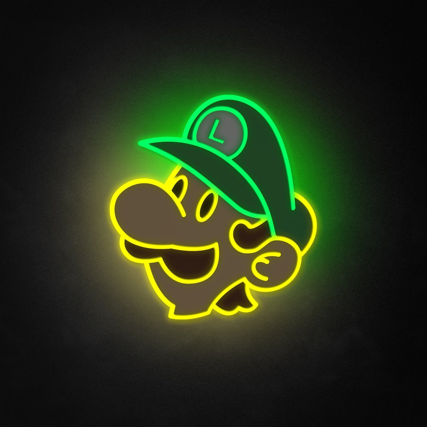 "Luigi" Neon Like Sign, Mario Game Room Decor, Mario Luigi LED Sign