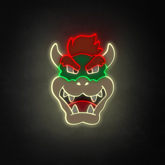 Enseigne LED "Mario Bowser Face", décoration de salle de jeux Mario, cadeau pour enfants, joueur