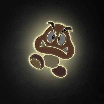 Enseigne LED "Mario Goomba", décoration de salle de jeux Mario, cadeau pour enfants, joueur