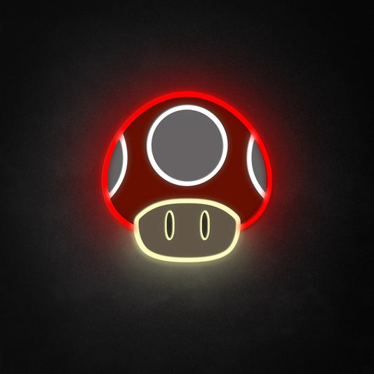 "Mario Mushroom" Neon Like Sign, Mario LED Sign, Décor de salle de jeux, Cadeau pour enfants, Gamer