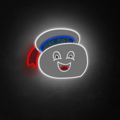 "Ghostbusters Marshmallow Man" Neon Like Sign, Ghostbusters Room Decor, Ghostbusters LED Sign