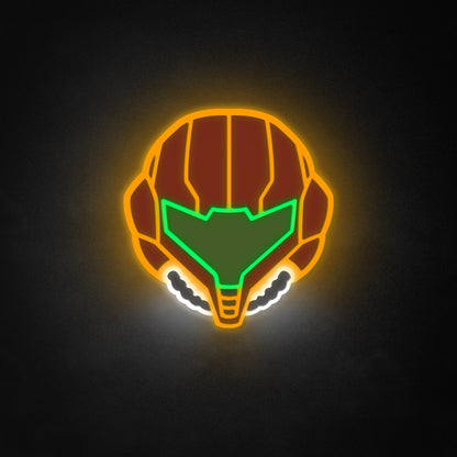 "Metroid Samus" Neon-Like Schild, Metroid Spielzimmer Dekor, Geschenk für Gamer