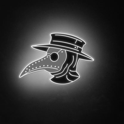 "Plague Doctor" Neon Like Sign, Plague Doctor LED Sign, Plague Doctor Wall Sign