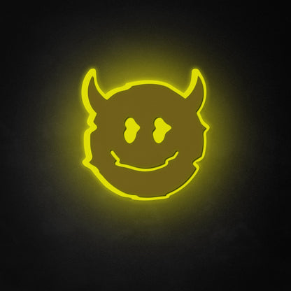 "Devil Smile" Neon Like Sign, Devil Wall Sign, Devil LED Sign