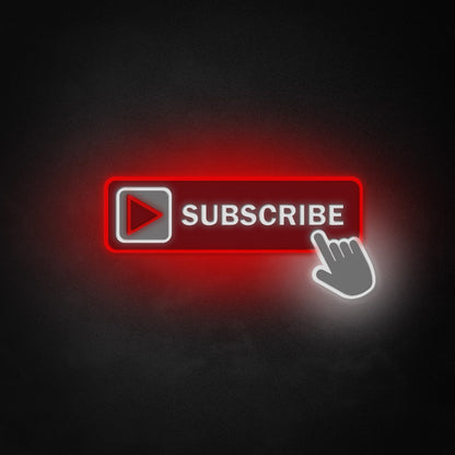 "Subscribe" Neon-Like Schild, Subscribe-LED-Schild, Subscribe-Wandschild