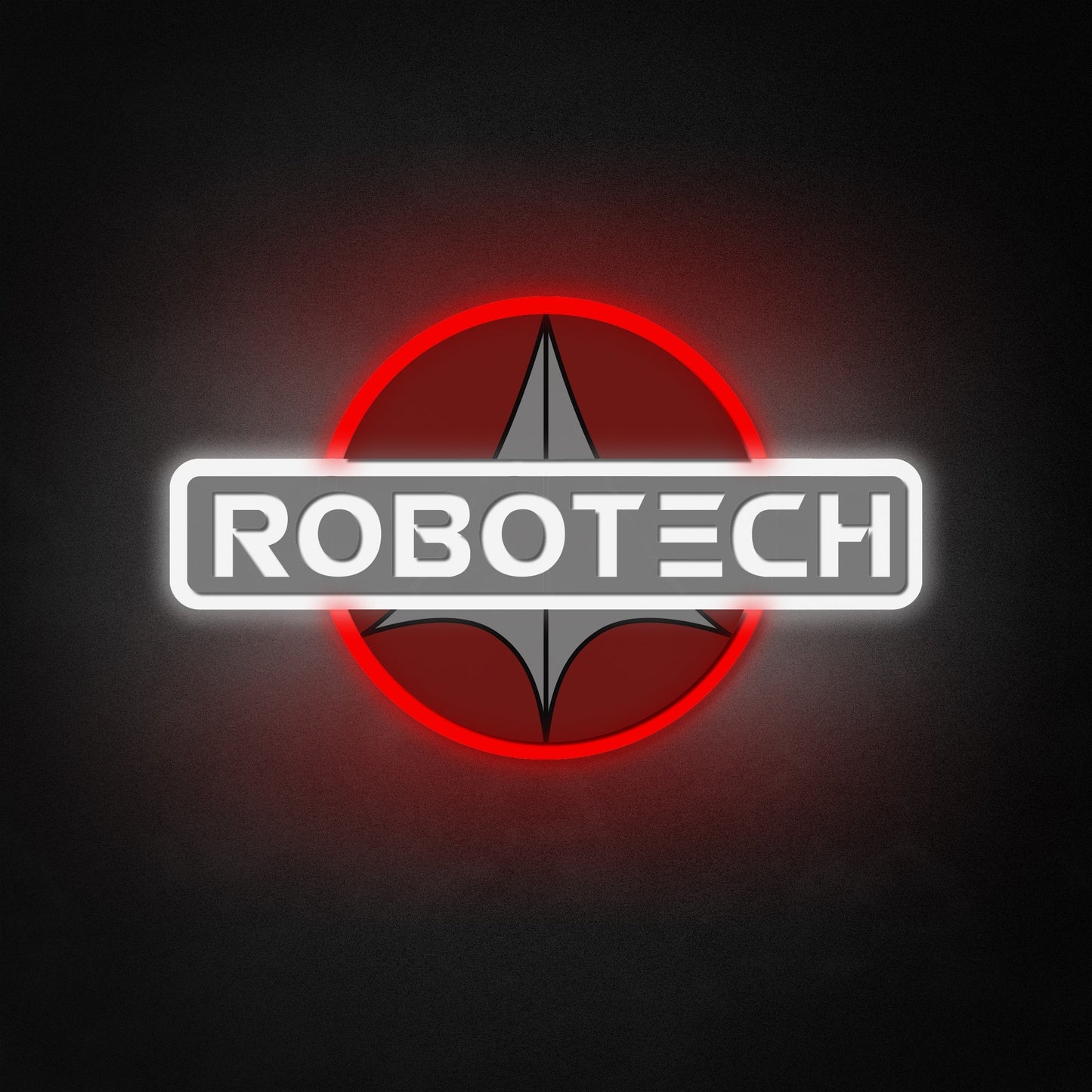 "ROBOTECH" Neon-Like Schild, ROBOTECH LED Schild, ROBOTECH Wandkunst