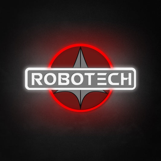 "ROBOTECH" Neon-Like Schild, ROBOTECH LED Schild, ROBOTECH Wandkunst