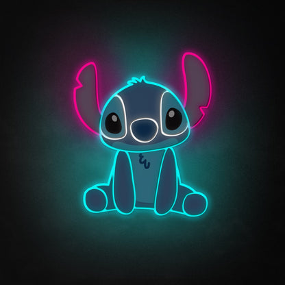 "Stitch" Neon Like Sign, Stitch LED Sign, Stitch Wall Art